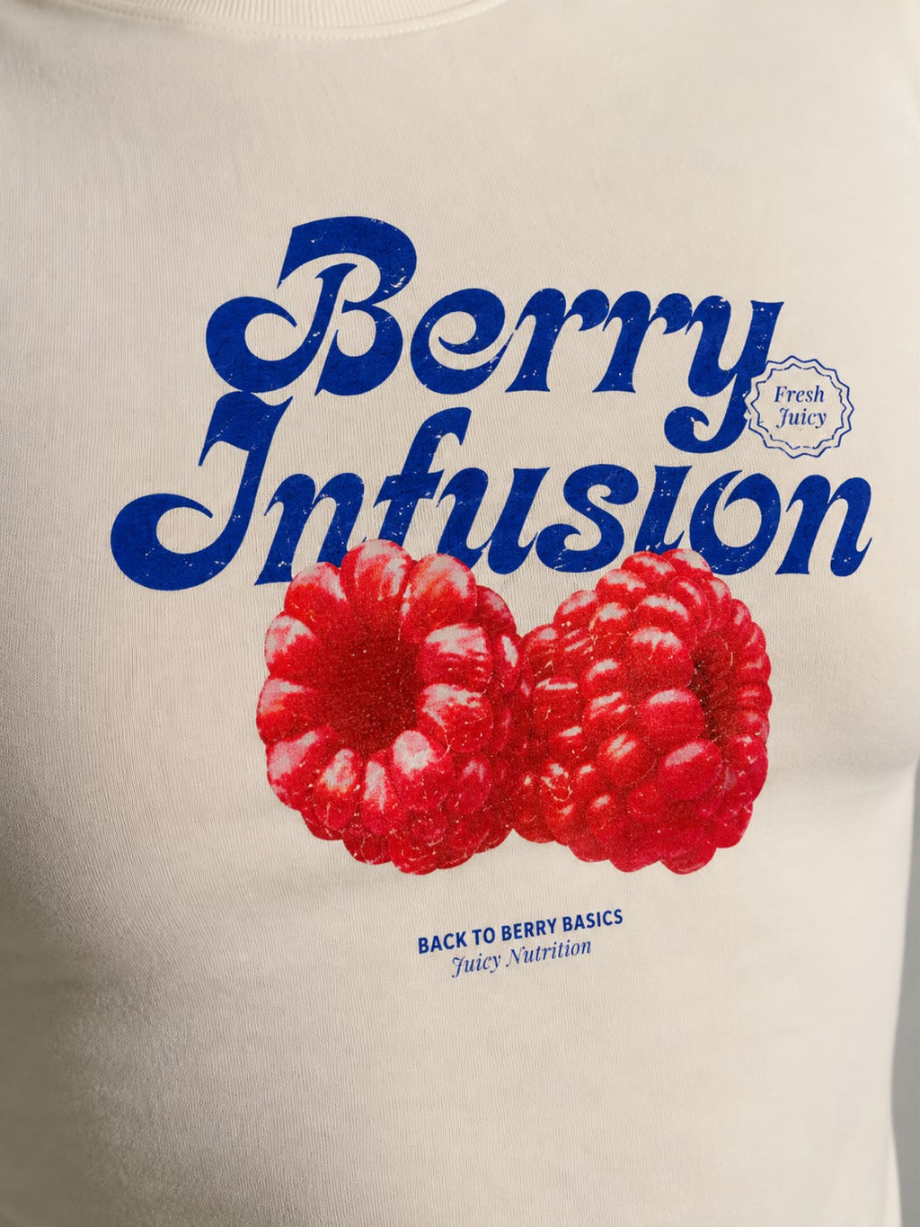 Berry Infusion Baby Tee T-shirt Krem
