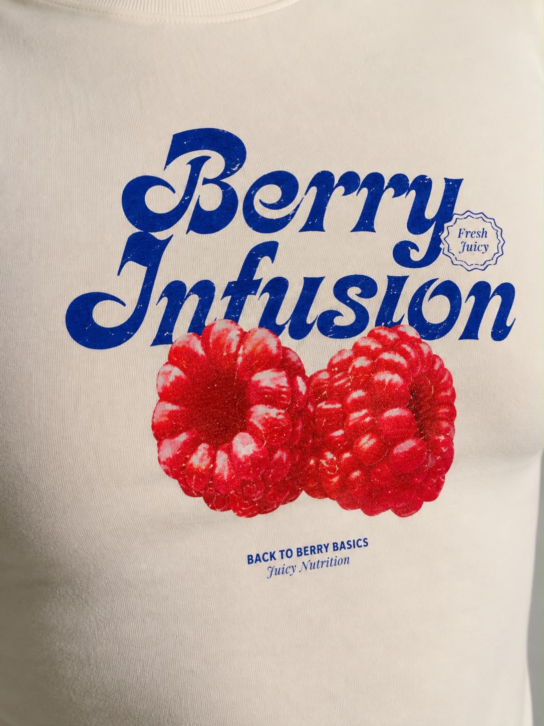 Berry Infusion Baby Tee T-shirt Krem