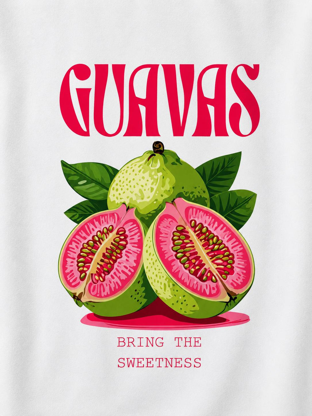 Guava Baskılı Oversize Kadın T-shirt