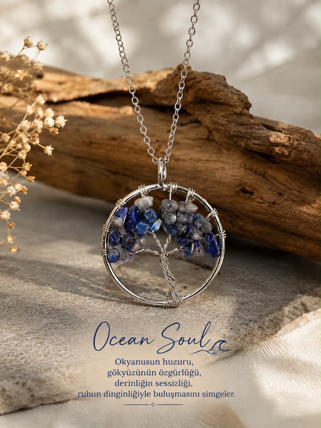 Ocean Soul Doğal Taş Kolye