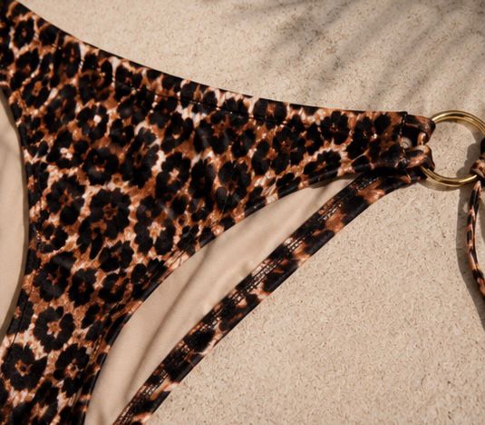 Leopard Gold Ring Bikini Takımı