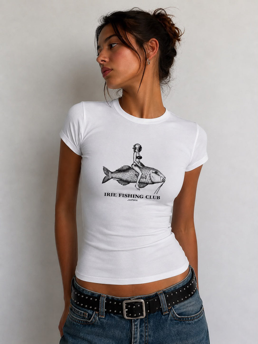 Irie Fishing Clup Baby Tee T-shirt Beyaz