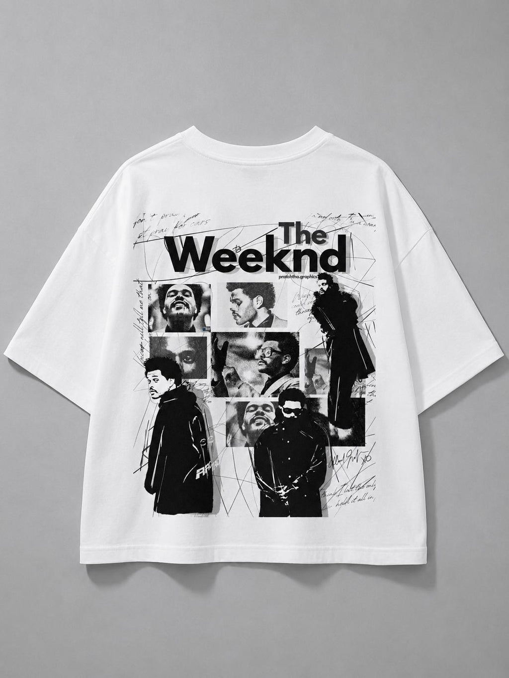 The Weekend Baskılı Over Size Beyaz T-shirt
