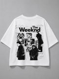 The Weekend Baskılı Over Size Beyaz T-shirt