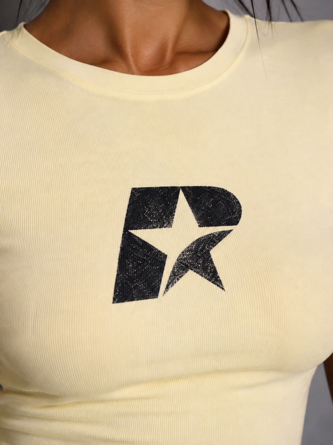 Star Baby Tee T-shirt Sarı