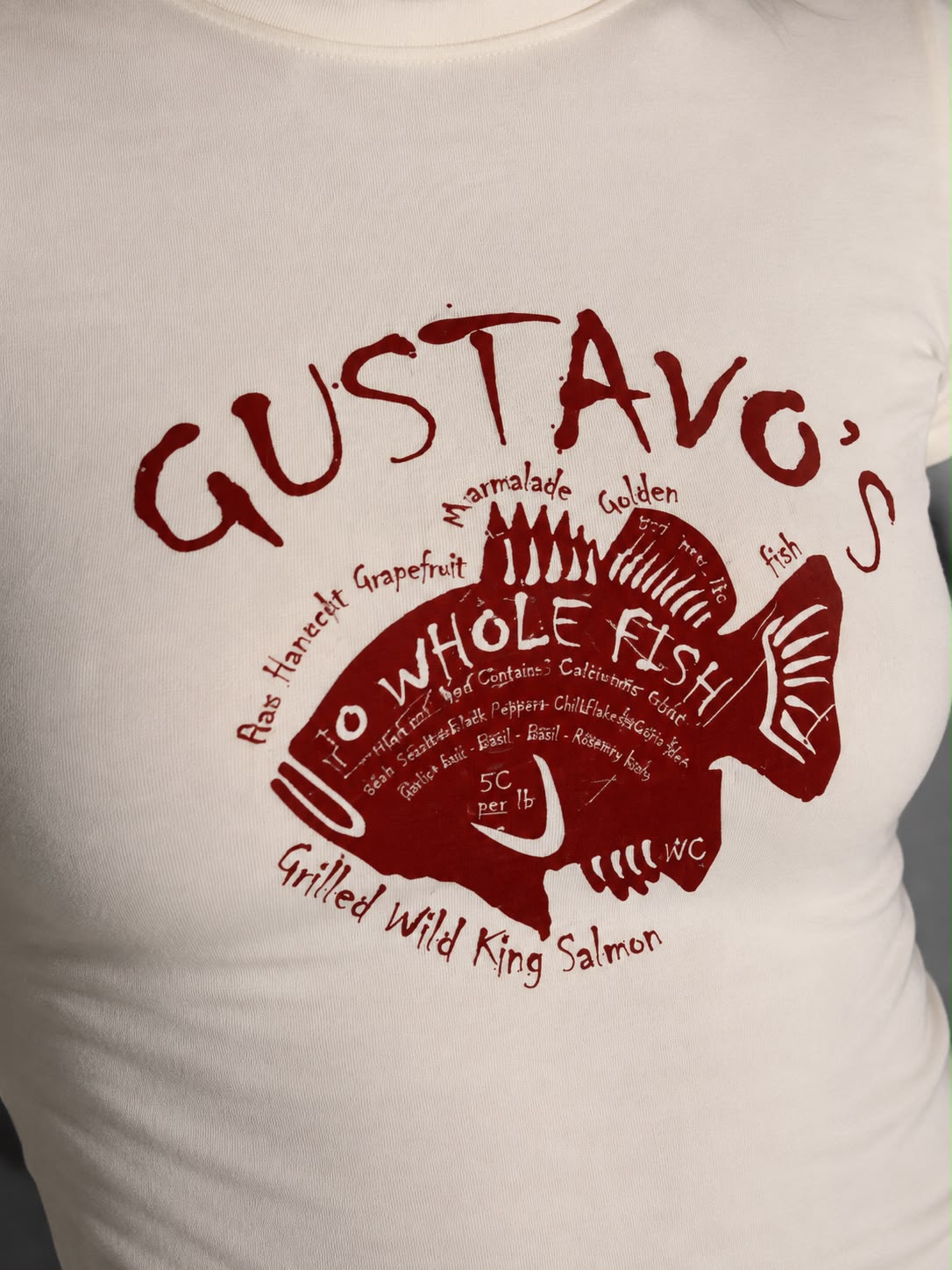 Gustavo's Baby Tee T-shirt Krem