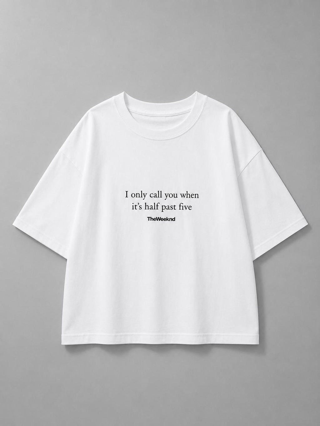 The Weekend Baskılı Over Size Beyaz T-shirt